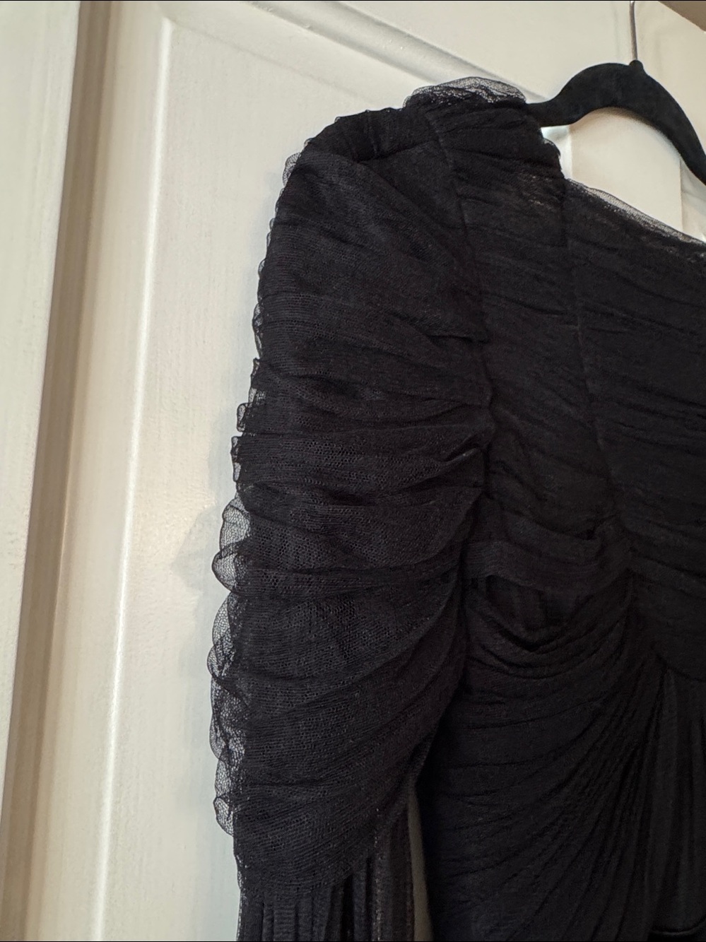 Tom Ford Black Ruched Long-Sleeve Midi Dress - Picture 10 of 16